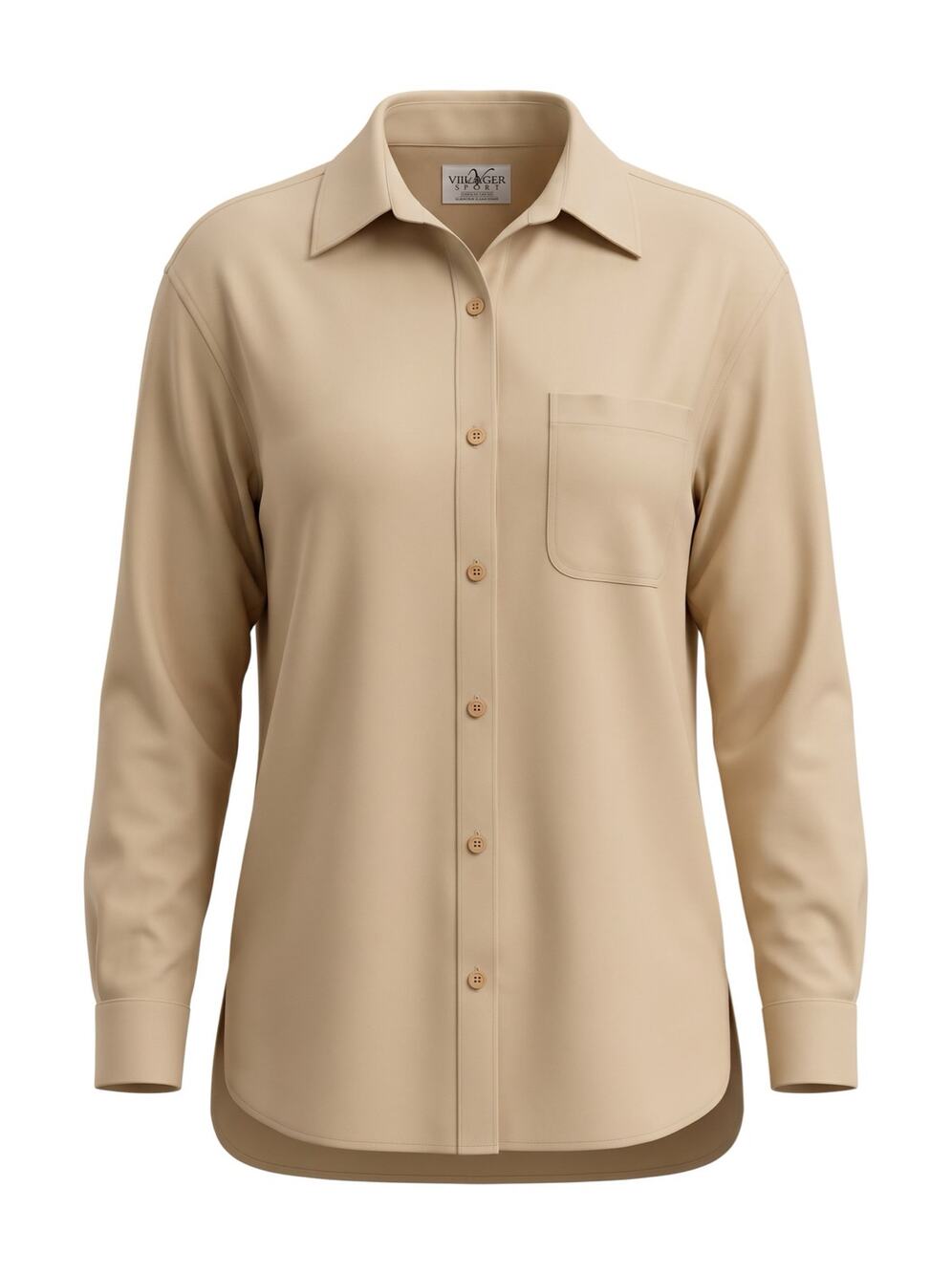 Villager Sport Signature Women's 2 Plus Size Classic Button-UP Grannycore Top